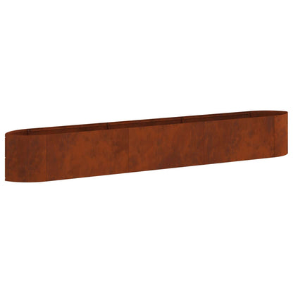 vidaXL Raised Garden Bed Weathering Steel 300 x 40x 40 cm Steel