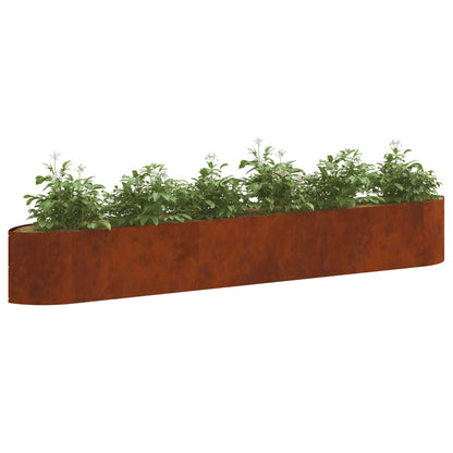 vidaXL Raised Garden Bed Weathering Steel 300 x 40x 40 cm Steel