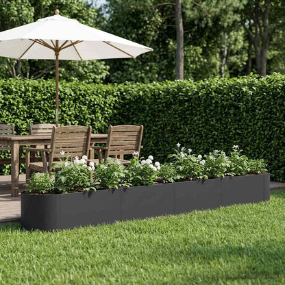 vidaXL Raised Garden Bed Black 380 x 40x 40 cm Steel