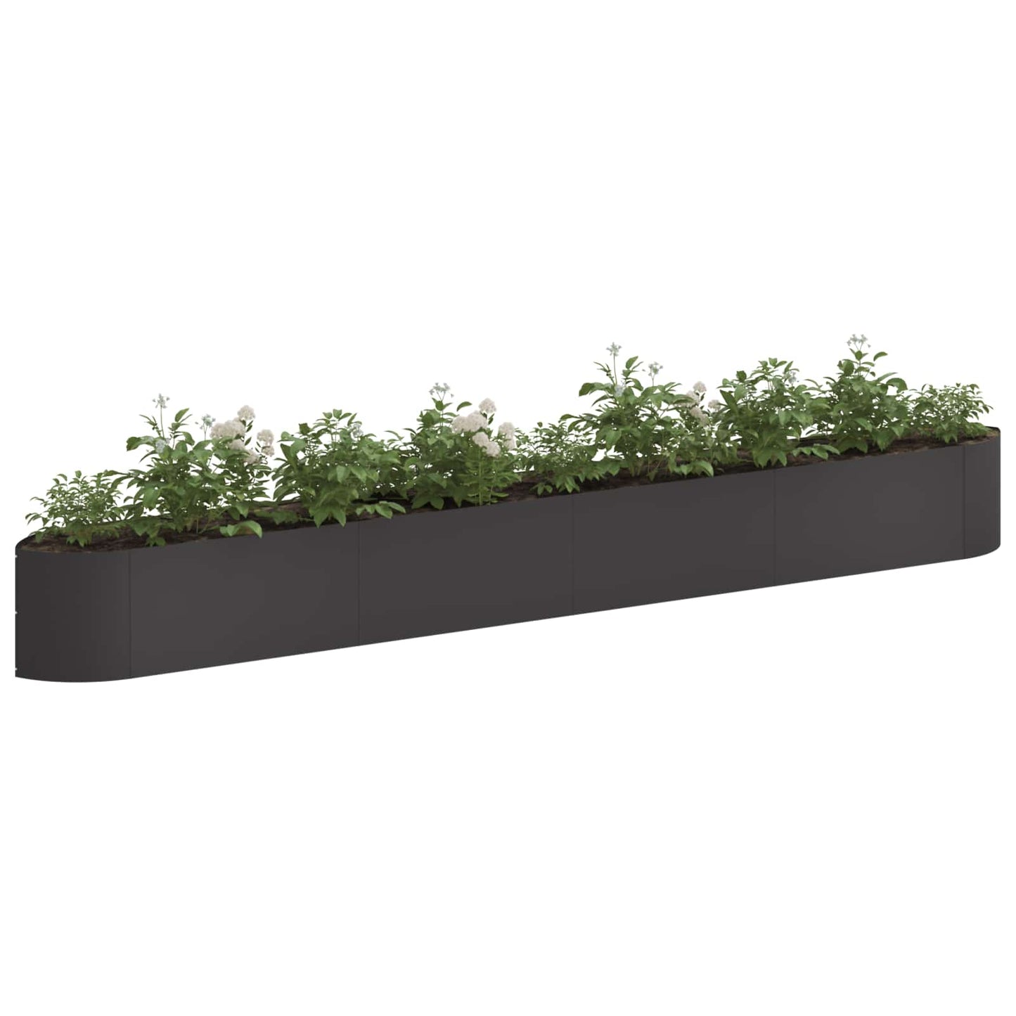 vidaXL Raised Garden Bed Black 380 x 40x 40 cm Steel