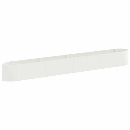 vidaXL Raised Garden Bed White 380 x 40x 40 cm Steel
