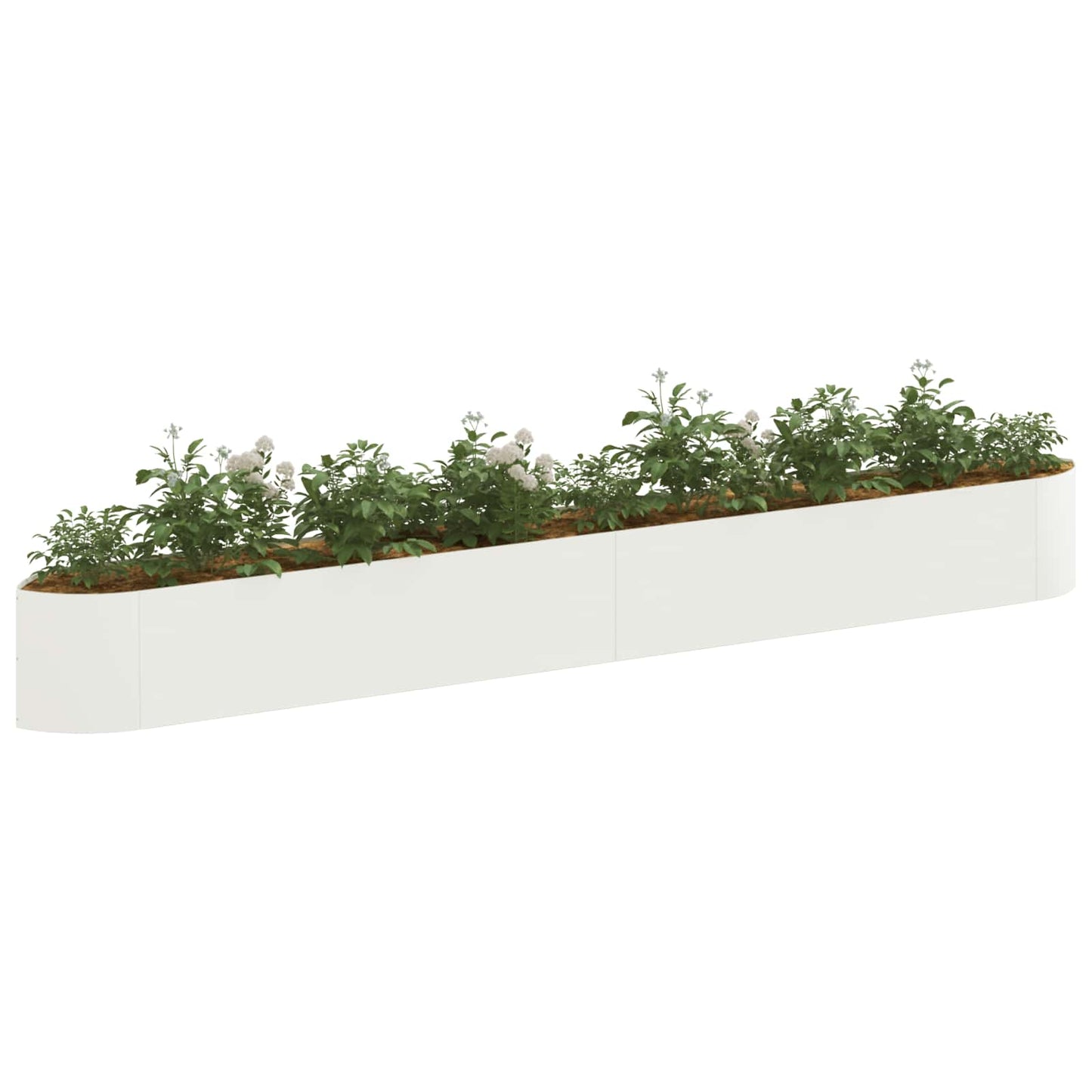 vidaXL Raised Garden Bed White 380 x 40x 40 cm Steel