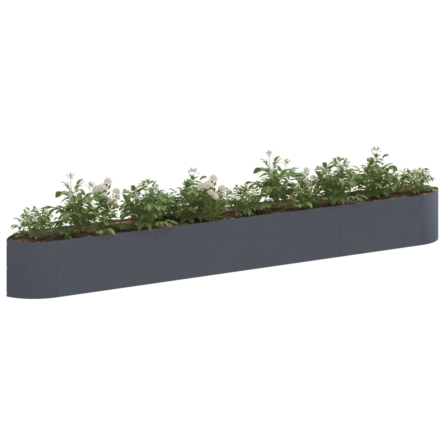 vidaXL Raised Garden Bed Anthracite 380 x 40x 40 cm Steel