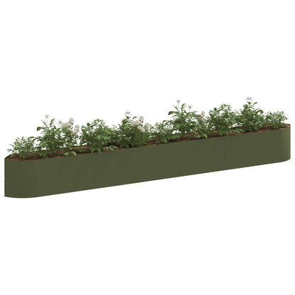 vidaXL Raised Garden Bed Olive Green 380 x 40x 40 cm Steel