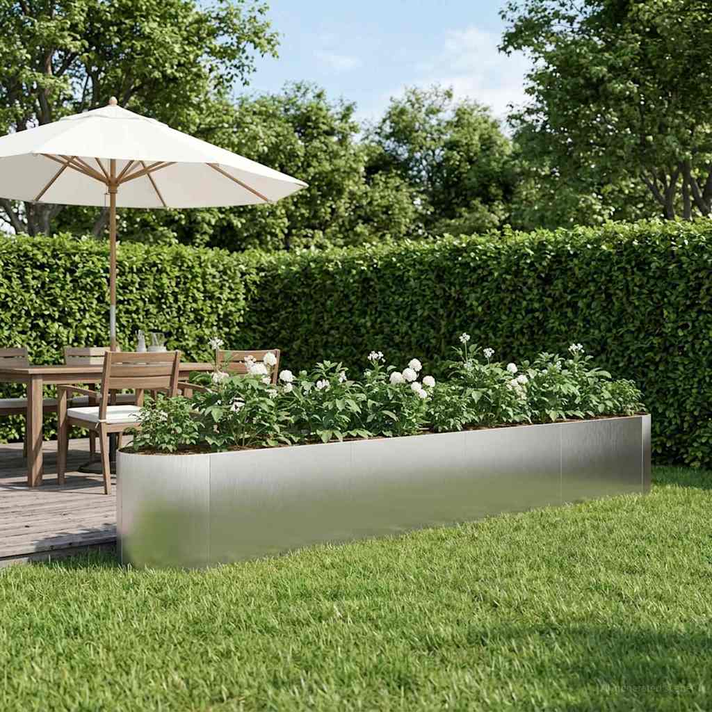vidaXL Raised Garden Bed Stainless Steel 380 x 40x 40 cm Steel