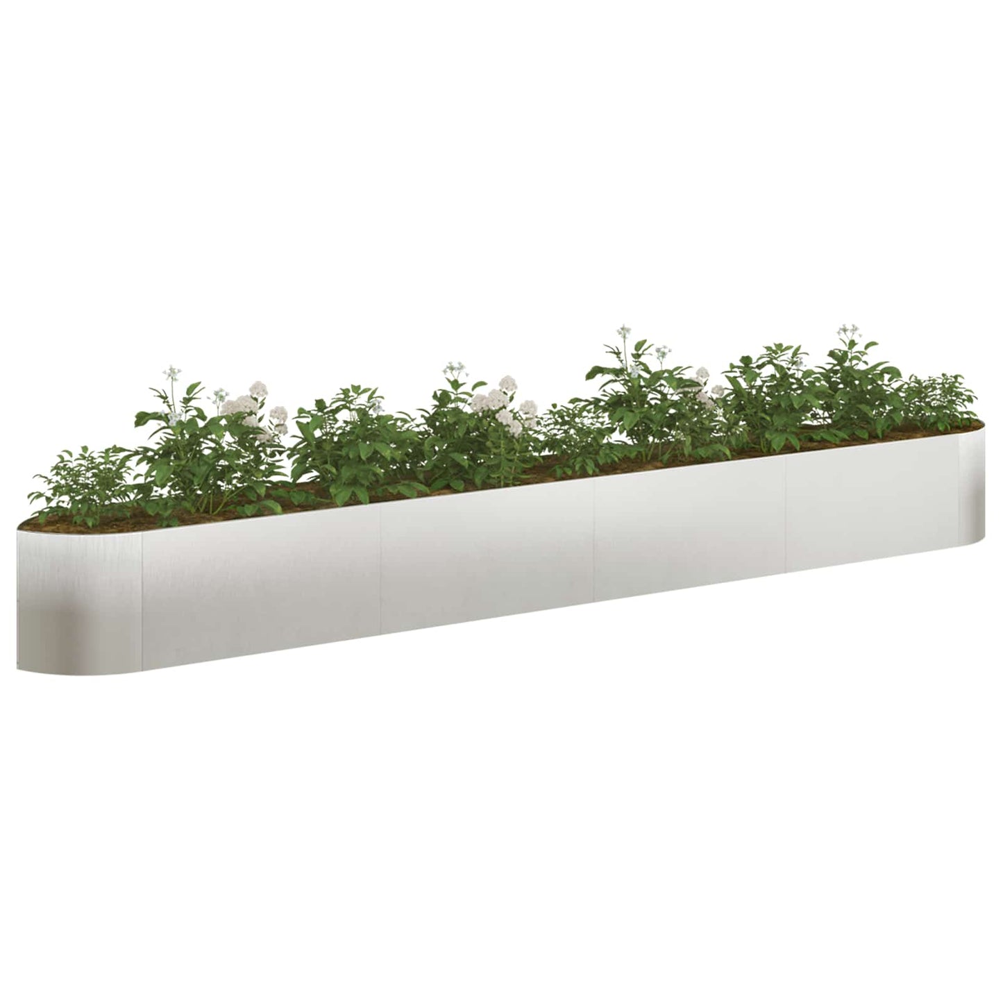 vidaXL Raised Garden Bed Stainless Steel 380 x 40x 40 cm Steel