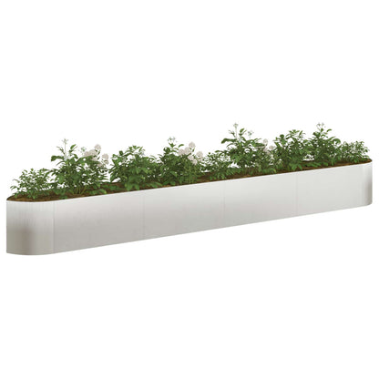vidaXL Raised Garden Bed Stainless Steel 380 x 40x 40 cm Steel
