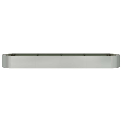 vidaXL Raised Garden Bed Galvanised Steel 380 x 40x 40 cm Steel