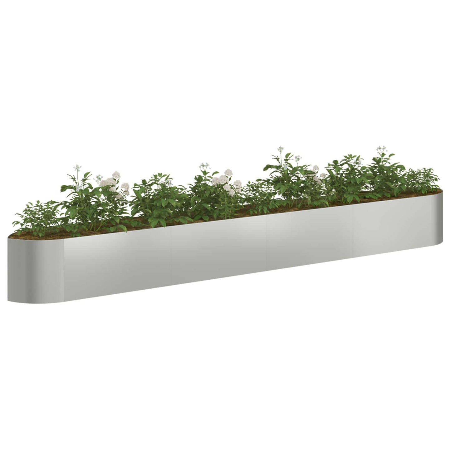 vidaXL Raised Garden Bed Galvanised Steel 380 x 40x 40 cm Steel
