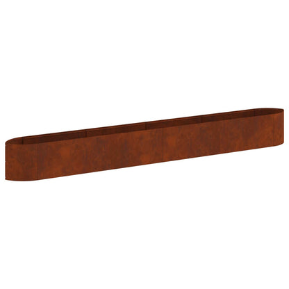 vidaXL Raised Garden Bed Weathering Steel 380 x 40x 40 cm Steel