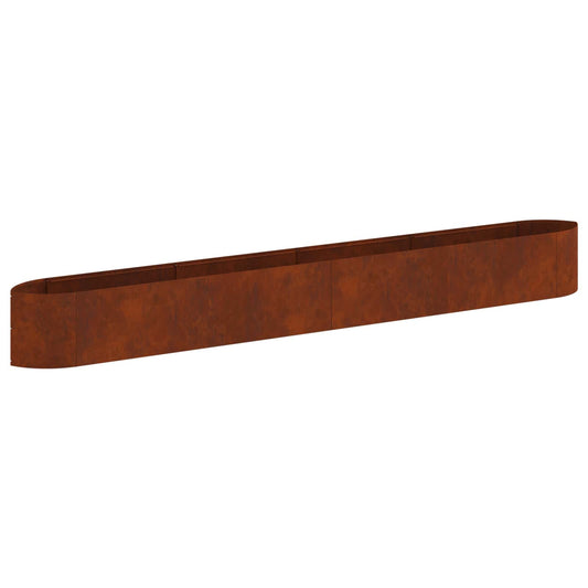 vidaXL Raised Garden Bed Weathering Steel 380 x 40x 40 cm Steel