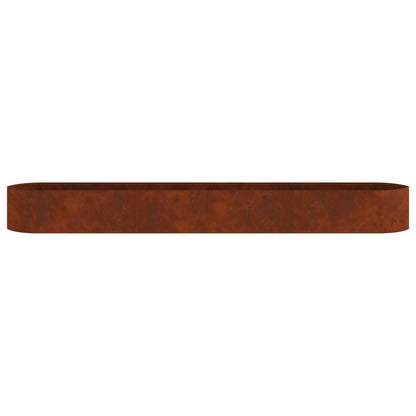 vidaXL Raised Garden Bed Weathering Steel 380 x 40x 40 cm Steel