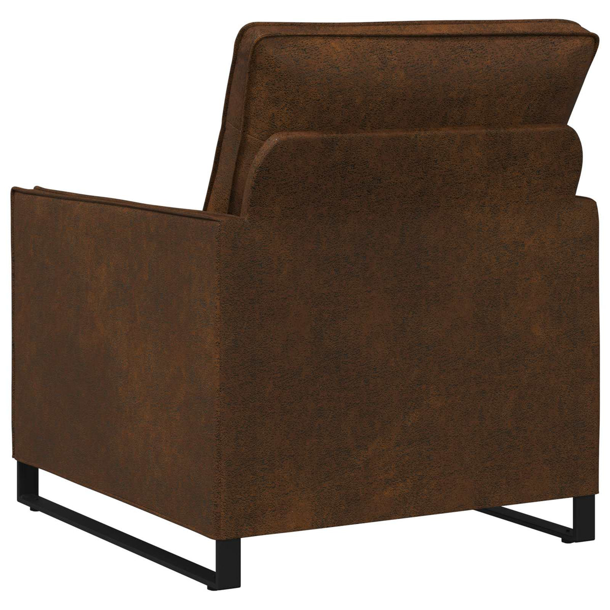 vidaXL Armchair Brown 70 x 81 x 82 cm Faux Suede Fabric