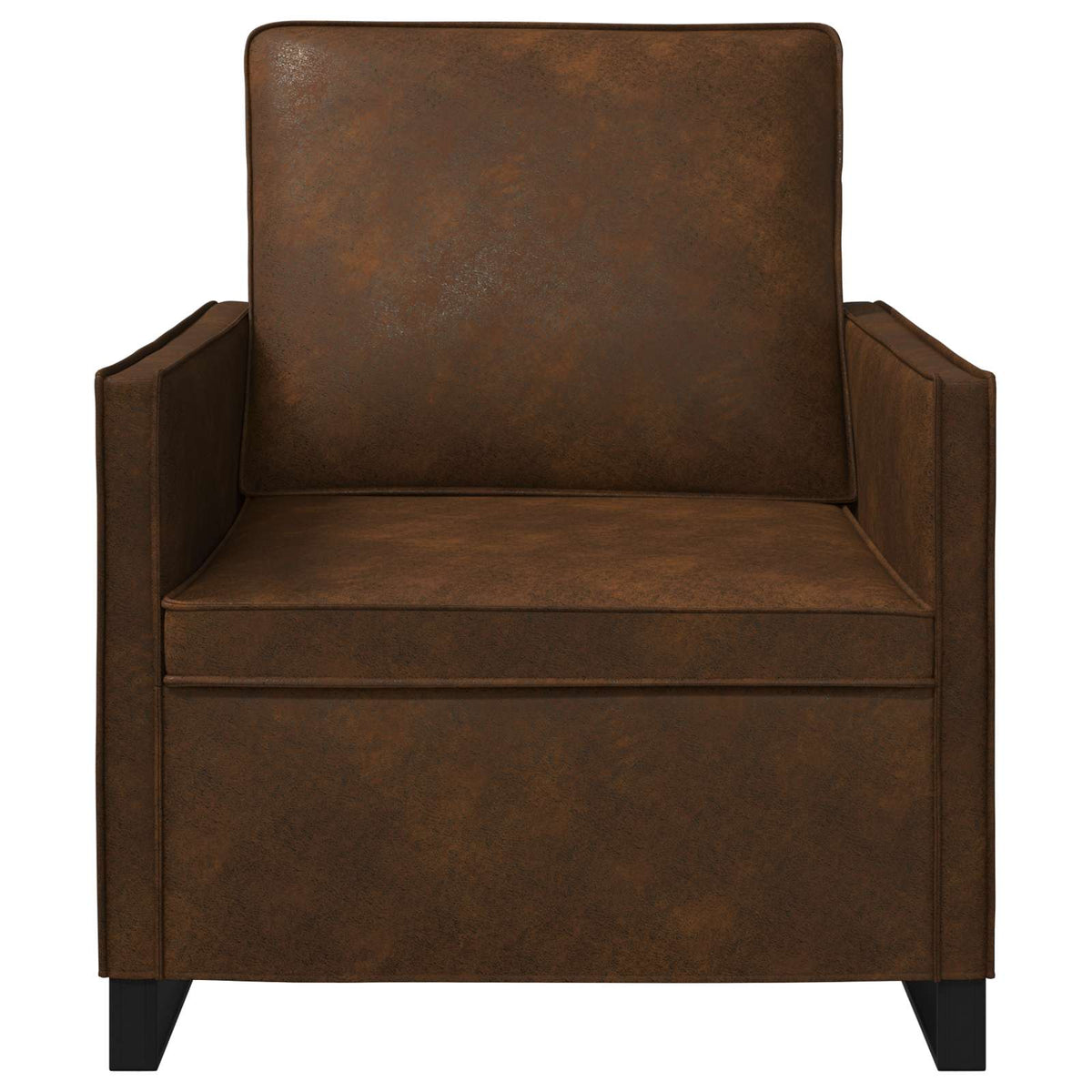 vidaXL Armchair Brown 70 x 81 x 82 cm Faux Suede Fabric