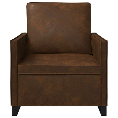 vidaXL Armchair Brown 70 x 81 x 82 cm Faux Suede Fabric