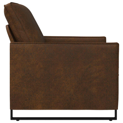 vidaXL Armchair Brown 70 x 81 x 82 cm Faux Suede Fabric