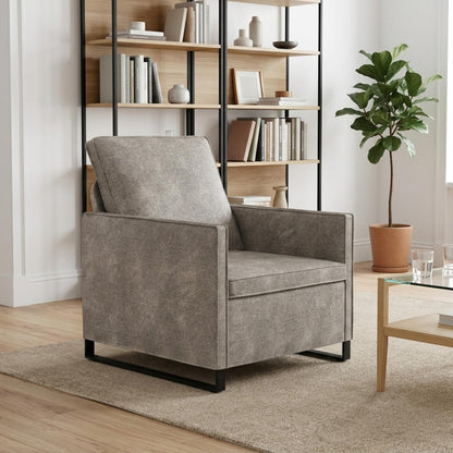 vidaXL Armchair Light Grey 70 x 81 x 82 cm Faux Suede Fabric