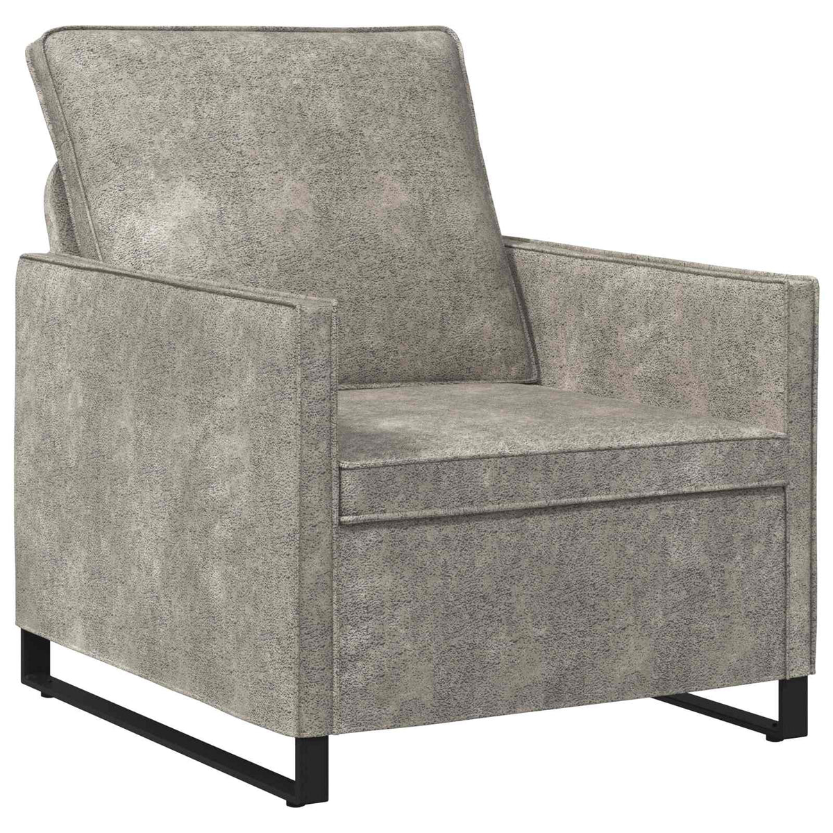 vidaXL Armchair Light Grey 70 x 81 x 82 cm Faux Suede Fabric