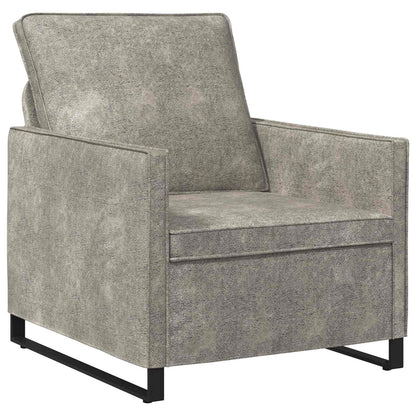 vidaXL Armchair Light Grey 70 x 81 x 82 cm Faux Suede Fabric