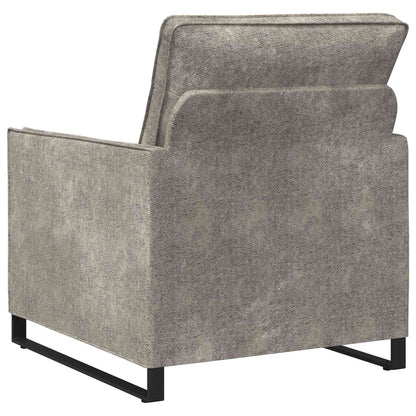 vidaXL Armchair Light Grey 70 x 81 x 82 cm Faux Suede Fabric