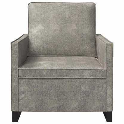 vidaXL Armchair Light Grey 70 x 81 x 82 cm Faux Suede Fabric