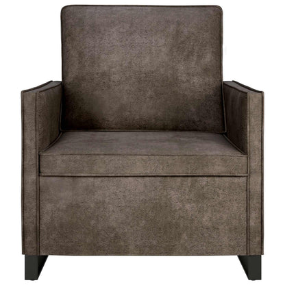 vidaXL Single Sofa Dark Grey 70 x 81 x 82 cm Faux Suede Fabric