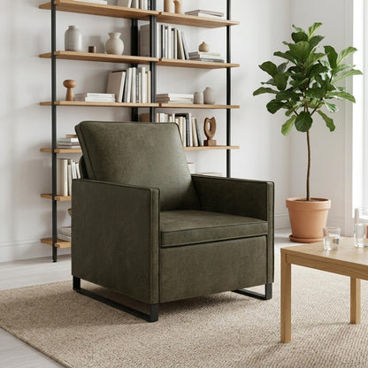 vidaXL Armchair Army Green 70 x 81 x 82 cm Faux Suede Fabric