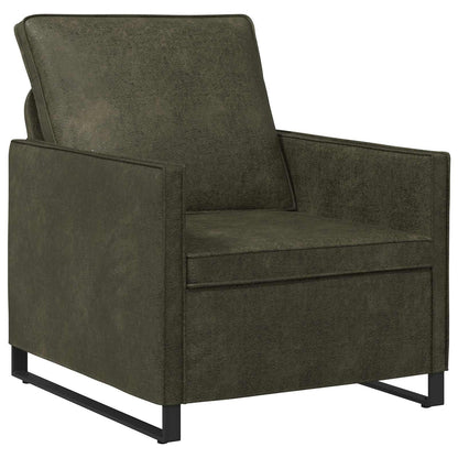 vidaXL Armchair Army Green 70 x 81 x 82 cm Faux Suede Fabric