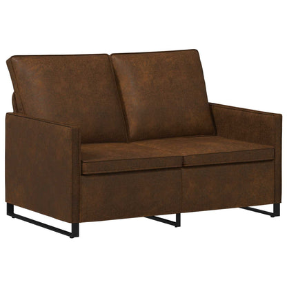 vidaXL 2 Seater Sofa Brown 130 x 81 x 82 cm Faux Suede Fabric
