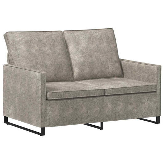 vidaXL 2 Seater Sofa Light Grey 130 x 81 x 82 cm Faux Suede Fabric