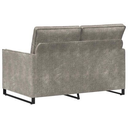 vidaXL 2 Seater Sofa Light Grey 130 x 81 x 82 cm Faux Suede Fabric