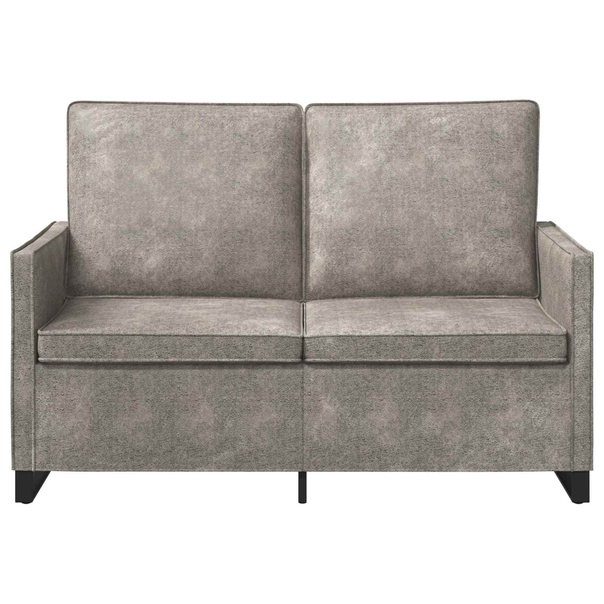 vidaXL 2 Seater Sofa Light Grey 130 x 81 x 82 cm Faux Suede Fabric