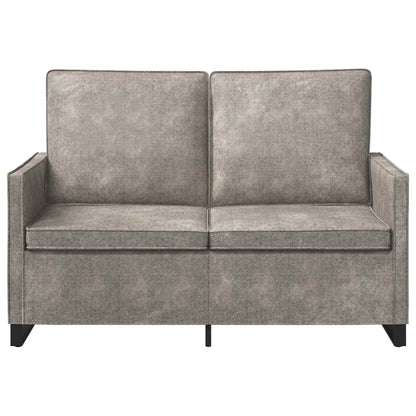 vidaXL 2 Seater Sofa Light Grey 130 x 81 x 82 cm Faux Suede Fabric