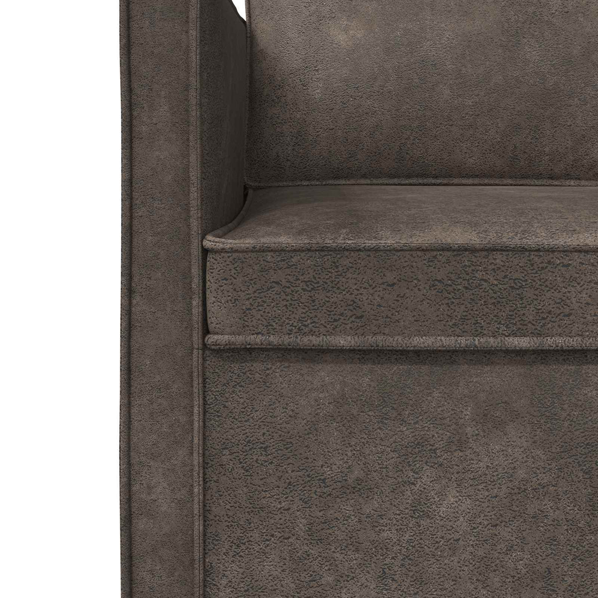 vidaXL 2 Seater Sofa Dark Grey 130 x 81 x 82 cm Faux Suede Fabric