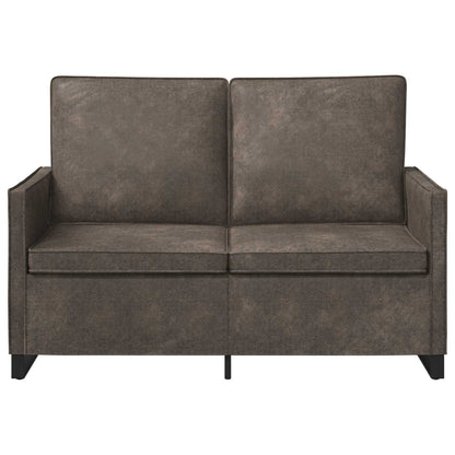 vidaXL 2 Seater Sofa Dark Grey 130 x 81 x 82 cm Faux Suede Fabric