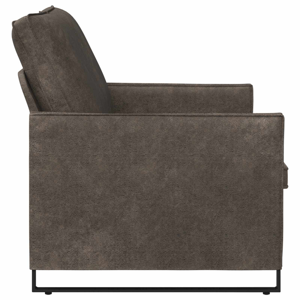 vidaXL 2 Seater Sofa Dark Grey 130 x 81 x 82 cm Faux Suede Fabric