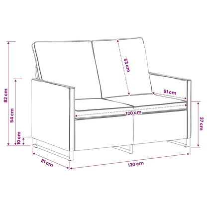 vidaXL 2 Seater Sofa Dark Grey 130 x 81 x 82 cm Faux Suede Fabric