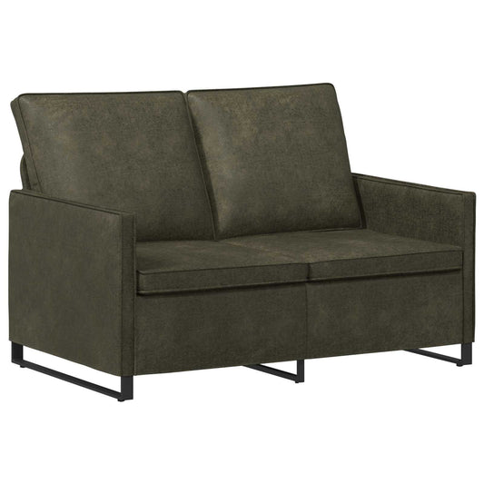 vidaXL 2 Seater Sofa Army Green 130 x 81 x 82 cm Faux Suede Fabric