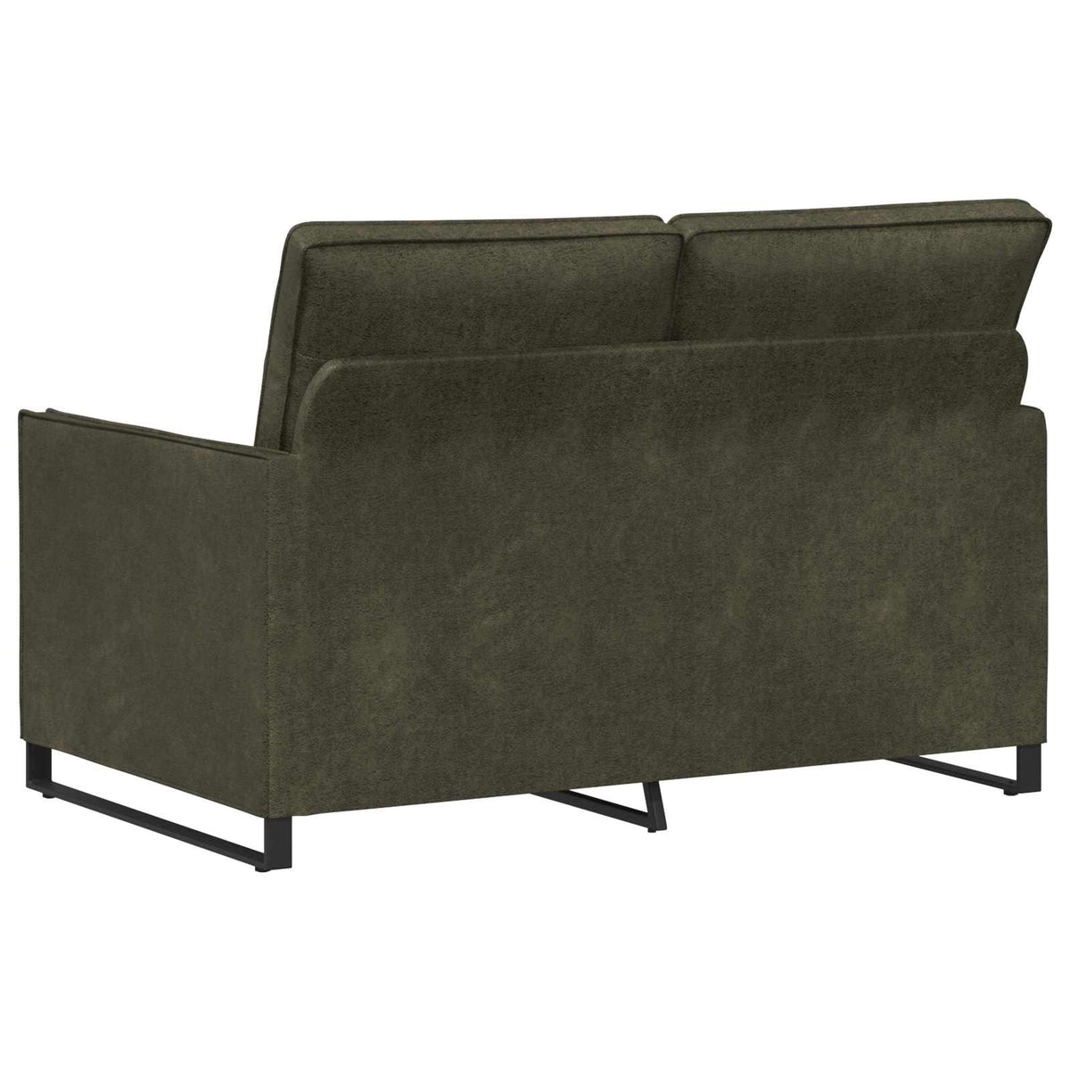 vidaXL 2 Seater Sofa Army Green 130 x 81 x 82 cm Faux Suede Fabric