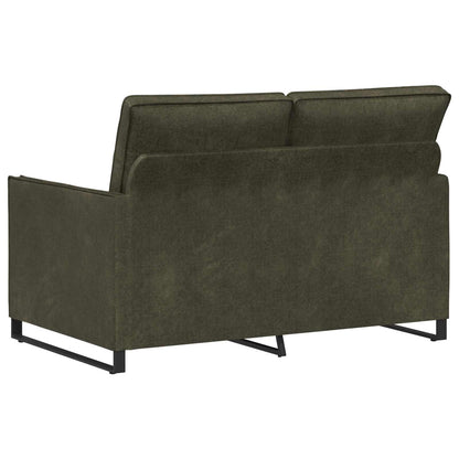 vidaXL 2 Seater Sofa Army Green 130 x 81 x 82 cm Faux Suede Fabric