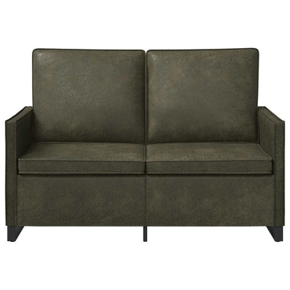 vidaXL 2 Seater Sofa Army Green 130 x 81 x 82 cm Faux Suede Fabric
