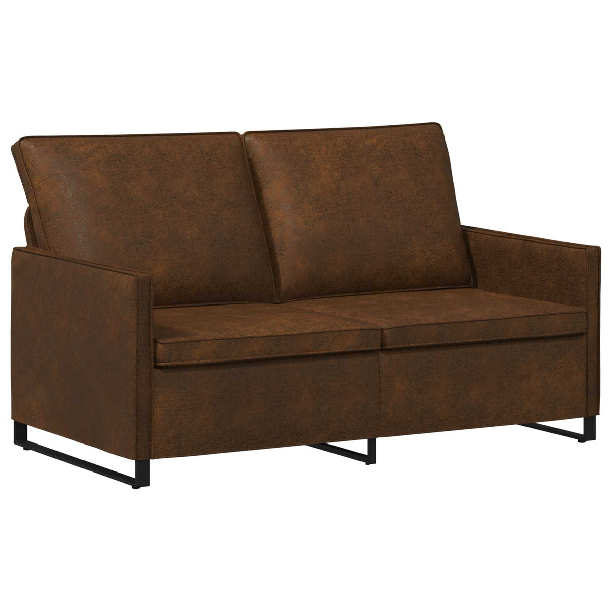 vidaXL 2 Seater Sofa Brown 150 x 81 x 82 cm Faux Suede Fabric