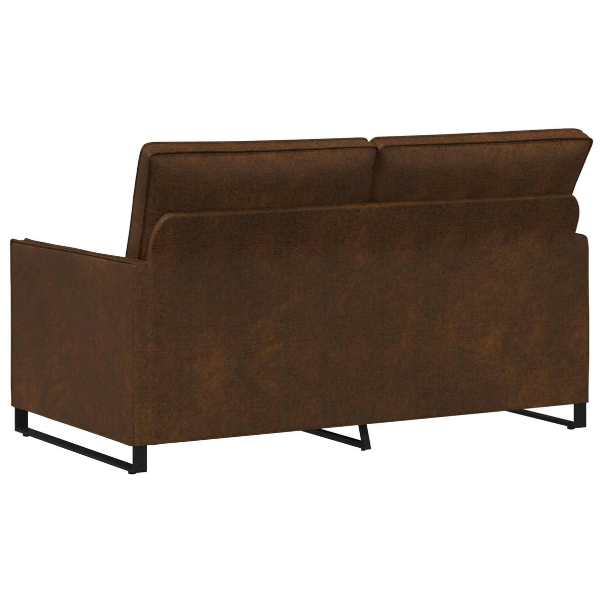 vidaXL 2 Seater Sofa Brown 150 x 81 x 82 cm Faux Suede Fabric