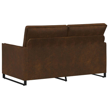 vidaXL 2 Seater Sofa Brown 150 x 81 x 82 cm Faux Suede Fabric