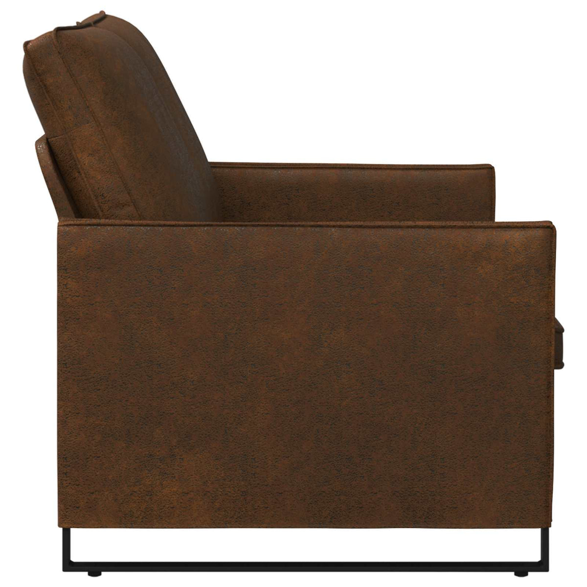 vidaXL 2 Seater Sofa Brown 150 x 81 x 82 cm Faux Suede Fabric
