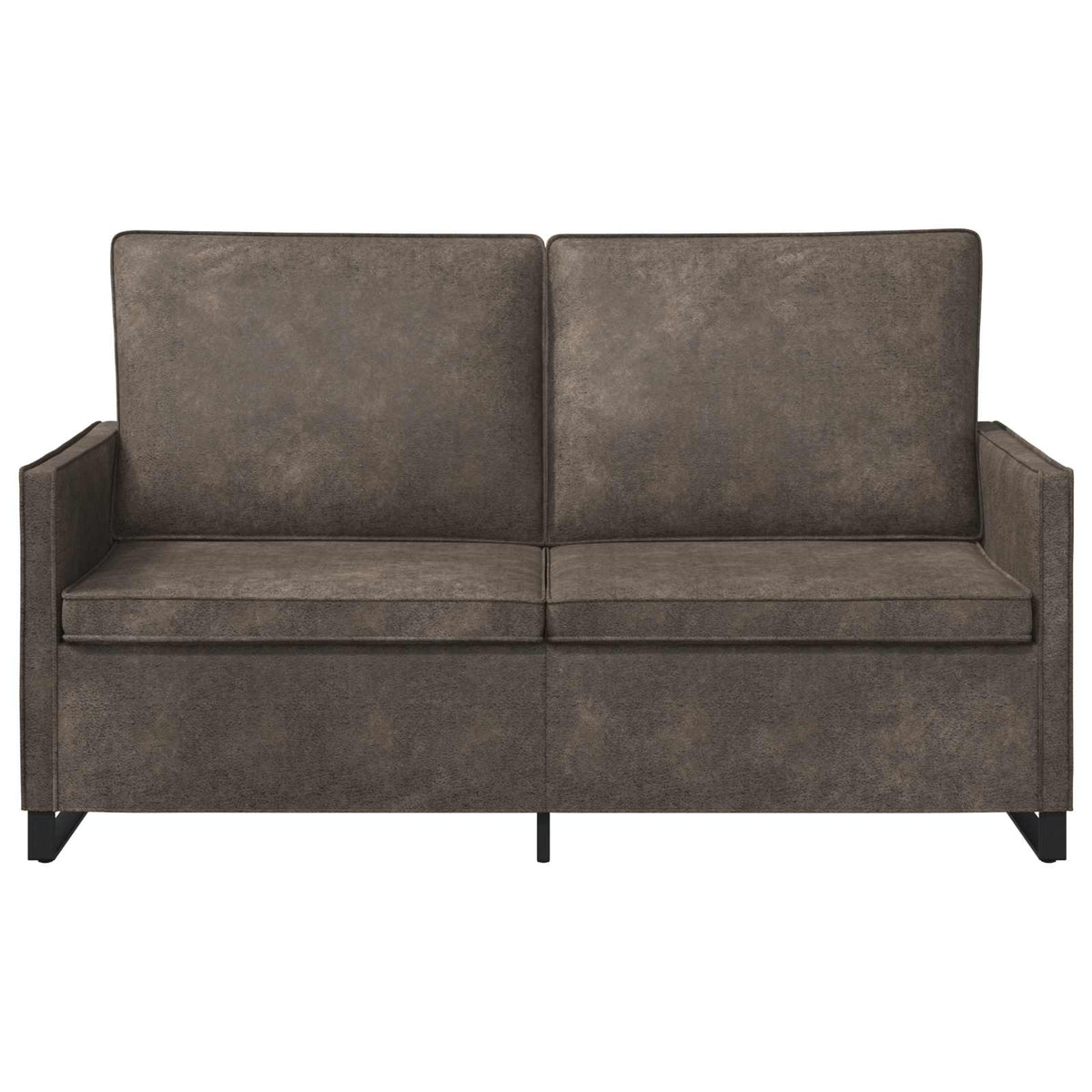 vidaXL 2 Seater Sofa Dark Grey 150 x 81 x 82 cm Faux Suede Fabric