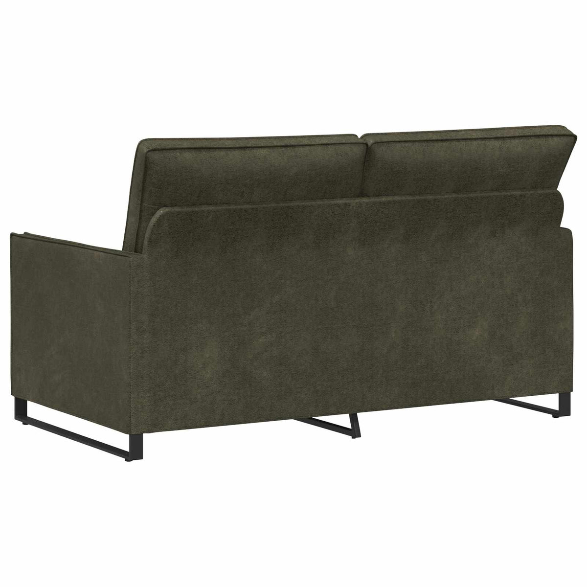 vidaXL 2 Seater Sofa Army Green 150 x 81 x 82 cm Faux Suede Fabric