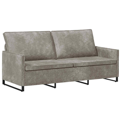 vidaXL 3 Seater Sofa Light Grey 190 x 81 x 82 cm Faux Suede Fabric