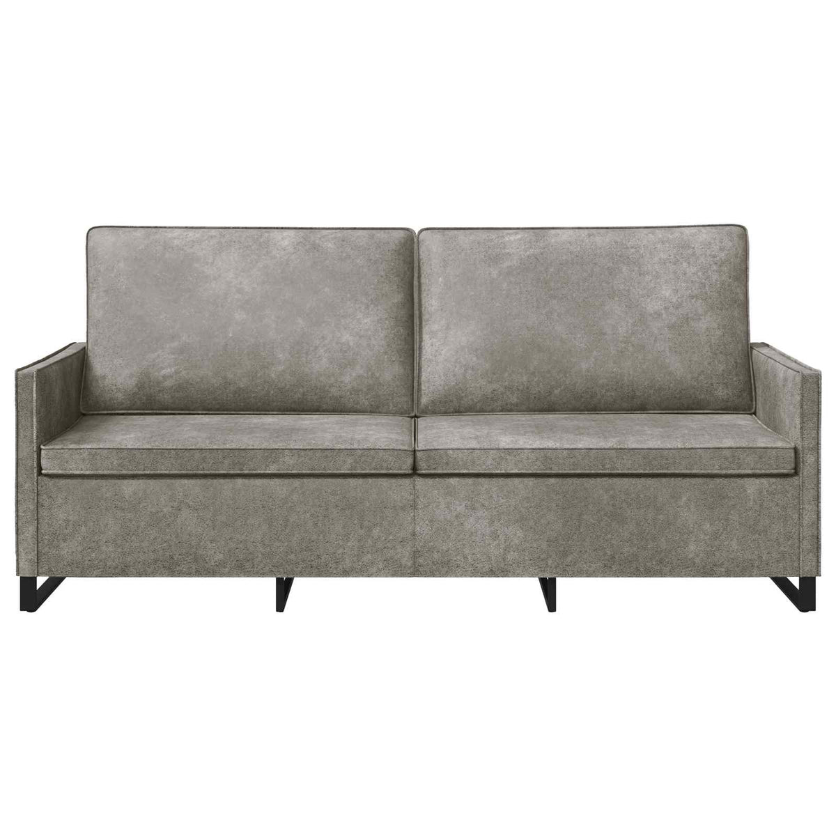vidaXL 3 Seater Sofa Light Grey 190 x 81 x 82 cm Faux Suede Fabric
