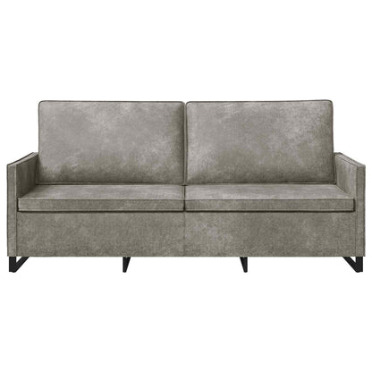 vidaXL 3 Seater Sofa Light Grey 190 x 81 x 82 cm Faux Suede Fabric